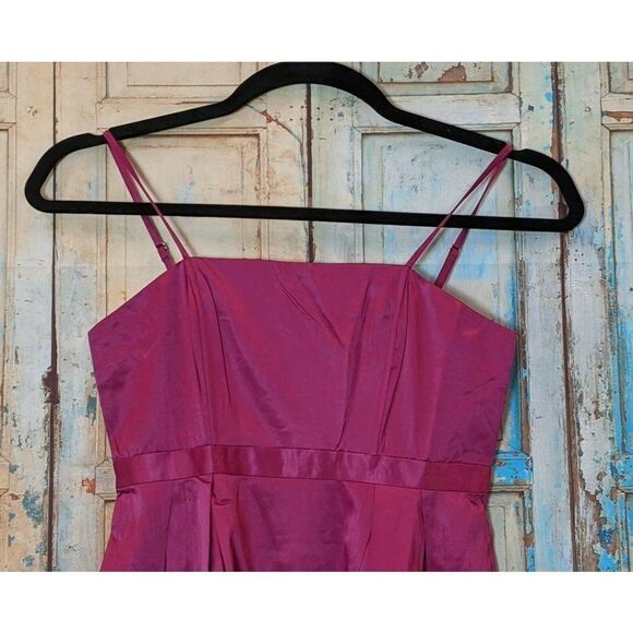 Lucy Paris Womens Medium Fuchsia Pink Satin Tulle Embroidered Floral Mini Dress - Picture 2 of 9